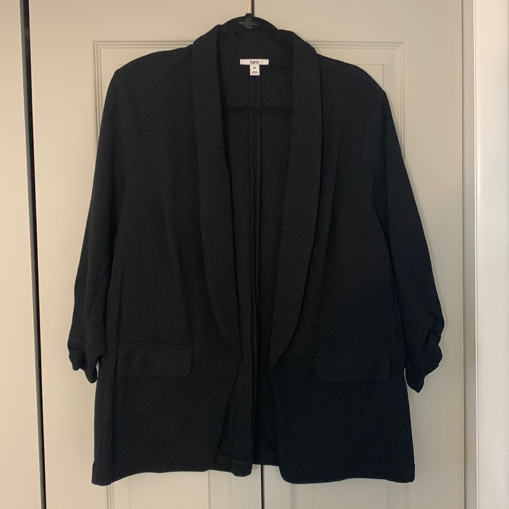 Bar III Black Open-Front Blazer